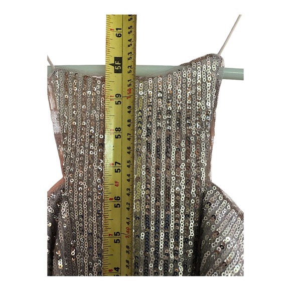 Nwt Adrianna Papell Sequin Cutaway Gown Silver women’s Size 8  US  $ 219 - Picture 11 of 16